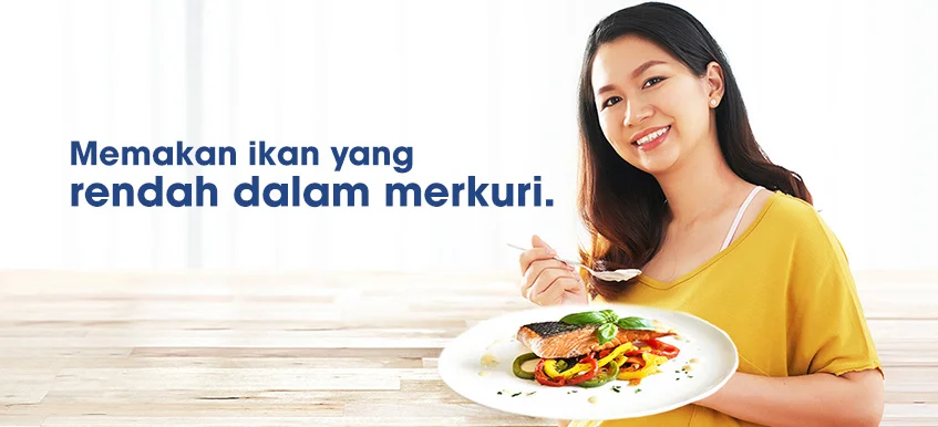 memakan ikan yang rendah dalam merkuri