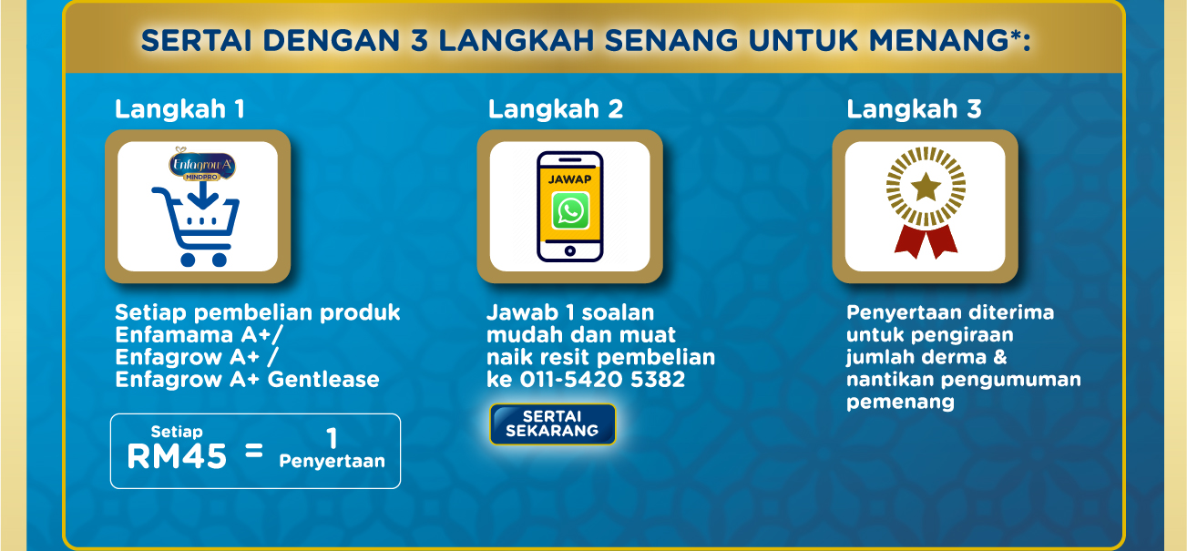 SERTAI DENGAN 3 LANGKAH SENANG UNTUK MENANG*: