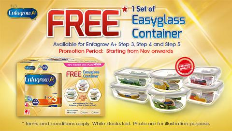Enfagrow A+ FREE 1 set of Glass Container