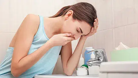 Woman celebrating pregnancy