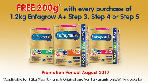 Enfagrow A+ 1.2kg Free 200g* Promotion